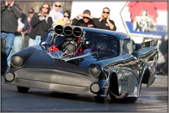 The CCI Motorsports 57 Buick Pro Mod In 2009 At The Shakedown At E Town Launching Hard