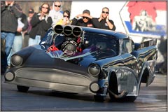 The CCI Motorsports 57 Buick Pro Mod In 2009 At The Shakedown At E Town Launching Hard