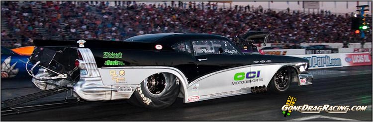 ccimotorsports 57 Buick Pro Mod Launching At Raceway Park, Photo By GoneDragRacing.com