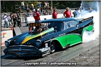 Frank Patille burning up the Hoosier slicks at Atco Raceway