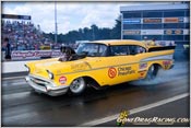 Doug Winters Screams Through A Burnout, The Eventual Winner Of Super Chevy At Maple Grove, Photo By GoneDragRacing.com